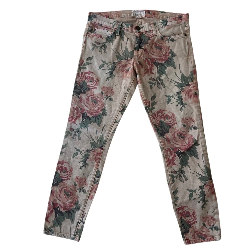 Current/Elliot Haystack Floral Print Stiletto Jeans Women's Size 29